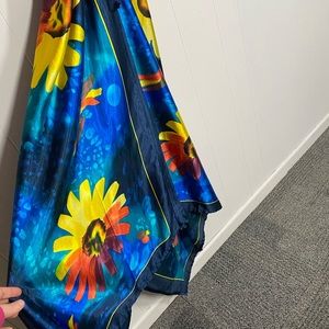 Thai silk dress floral print